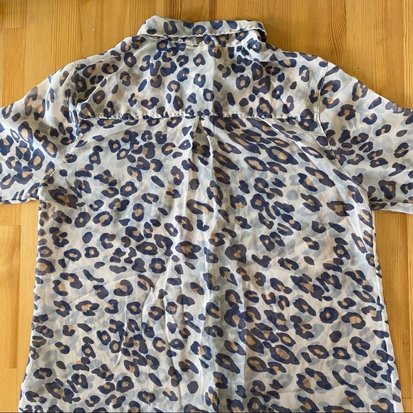 Mudd Sheer Cheetah Print Blouse - Picture 7 of 16